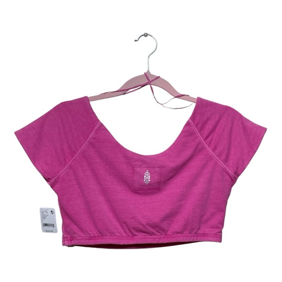 FP Movement Pink Cap Sleeve Crop Tank Top Large - Picture 2 of 6